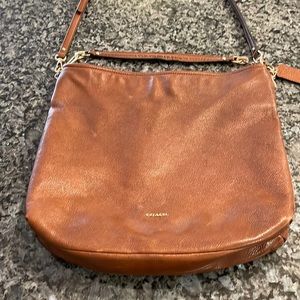 Authentic Coach brown leather handbag